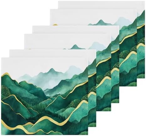 Xigua Green Mountains Washcloths Set of 2 12x12 Inch 1