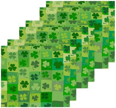 Yettasbin St Patricks Day Clover Washcloths Set