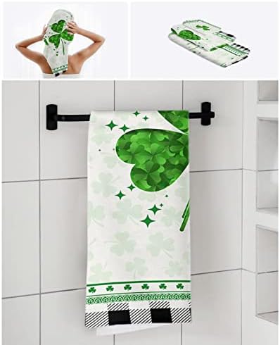St Patricks Day Shamrock Bathroom Towels Soft Quick-Dry Perfect for Relaxation