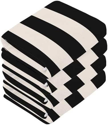 Stripes 12x12 Cotton Washcloths Soft Absorbent Durable