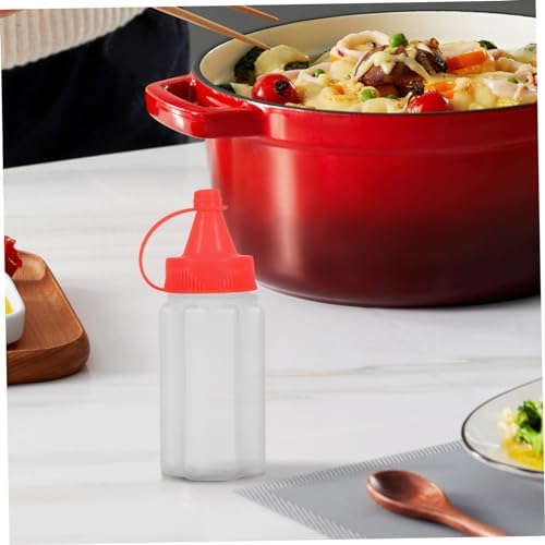4-Piece Set - Mini Condiment Squeeze Bottles -PP Material - Light Portable