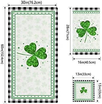 St Patricks Day Shamrock Bathroom Towels Soft Quick-Dry Perfect for Relaxation
