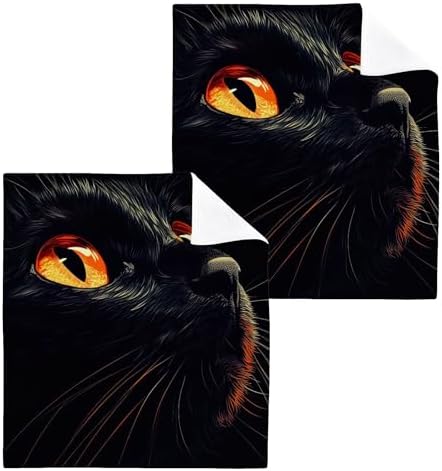 Xigua Black Cat Eyes Washcloth Set