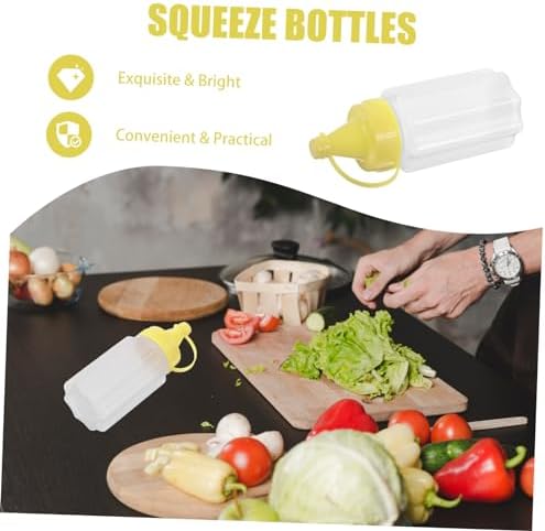 4 Pcs Reusable Squeeze Bottles for Kitchen Needs