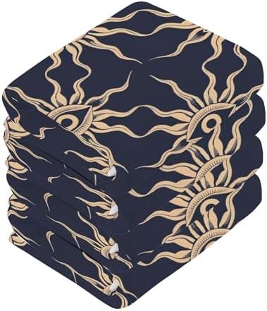 Xigua Suns and Eyes Washcloths Set of 2-12 X 12 Inch 1