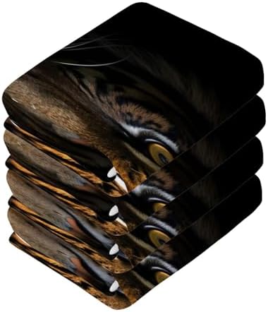 YETTASBIN Tiger Washcloths 2 Pack Soft Absorbent Towels