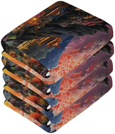 YETTASBIN Ancient Scenery Washcloths 2 Pack Soft Absorbent Cotton Baby Face Towels