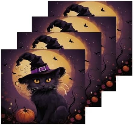 Halloween Cat Washcloths 2 Pack
