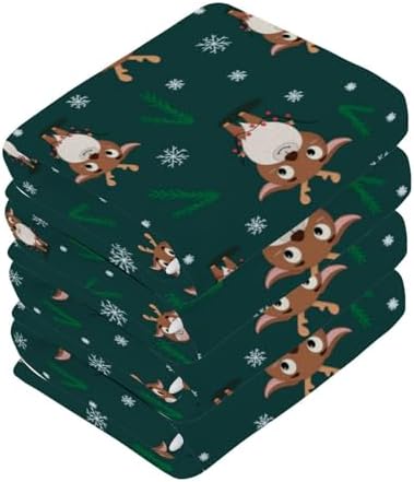 HOLIDAY REINDEER WAVY Washcloths