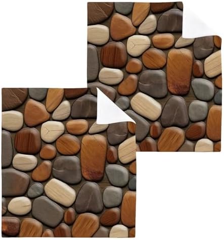 YETTASBIN Stone Texture Washcloths 2 Pack 1