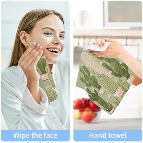 Cactus Washcloth 2-Pack Soft Reusable Bathteach Towels