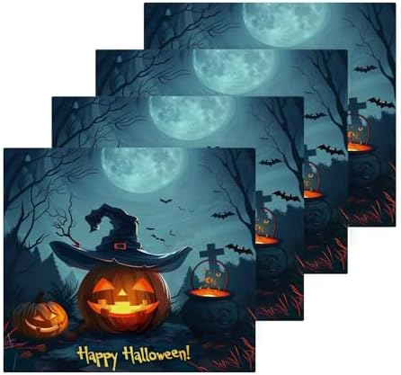 Halloween-Friendly pumpkin face towel 12x12-inch soft absorbent washable
