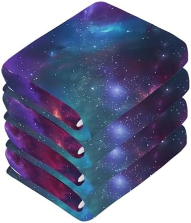 YETTASBIN Galaxy Washcloths 2 Pack Soft Absorbent Towels