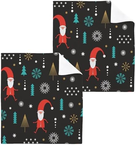 Christmas Gnomes Washcloth Set - Fast-Drying cotton for Home Kitchen