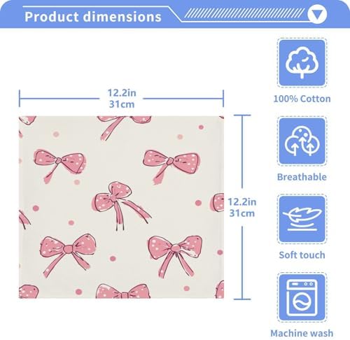 Stylish Bow Pink Washcloth 2-Pack for Baby Beyond