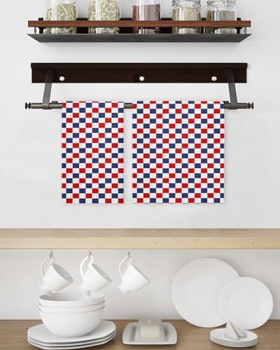 Checkered Flag Waffle Kitchen Towels Set of 3