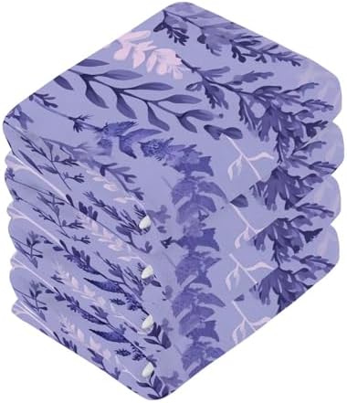 Lavender Soft Cotton Baby Face Towels Reusable Washcloth Set