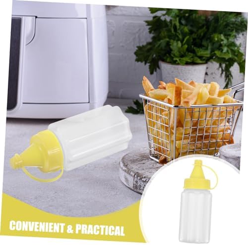 4-Piece Squeeze Condiment Bottles for Kitchen Use