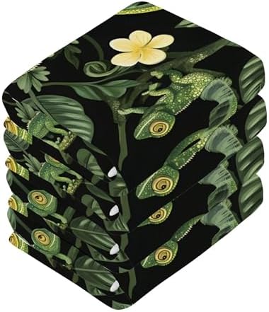 Xigua Green Chameleons multi-purpose washcloths