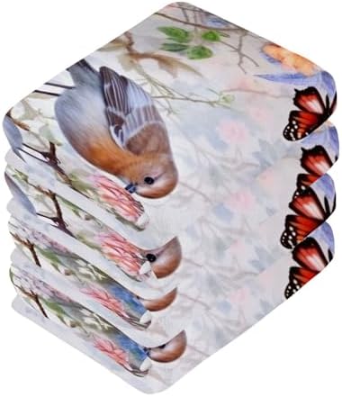 bird flower washcloth 2 pack reusable