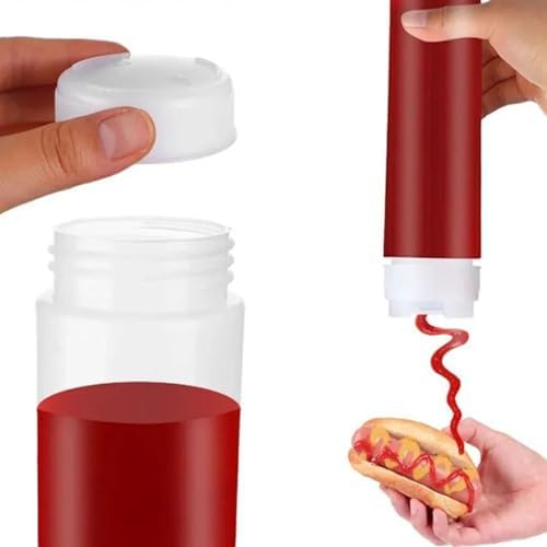 20 Oz Inverted Design Condiment Squeeze Bottle Refillable for Salad Dressing