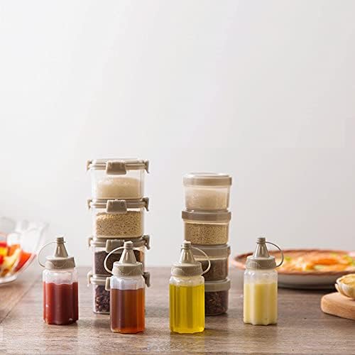 12-Piece Set of Mini Plastic Sauce Squeeze Bottles