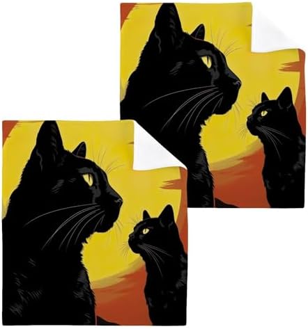 Two-Pack Soft and Absorbent Cat Washcloths for Babies and Beyond