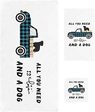 Shine-Home Farm Checkered Towel Set for Home Travel