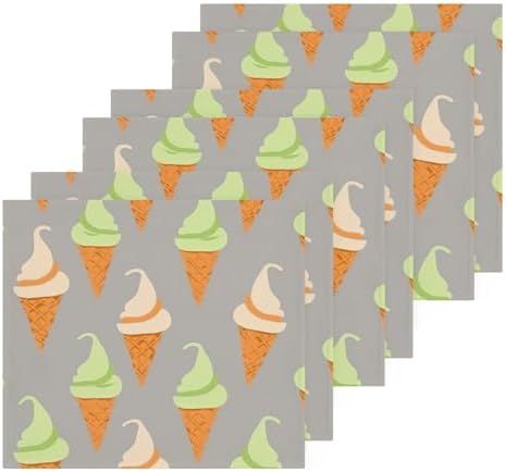 Chunky Ice Cream Cone Washcloth 2-Pack Soft Reusable