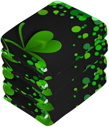 YETTASBIN St Patricks Day Shamrock Washcloths 2 Pack 1