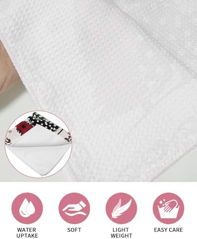 Berries Red Waffle Kitchen Towels