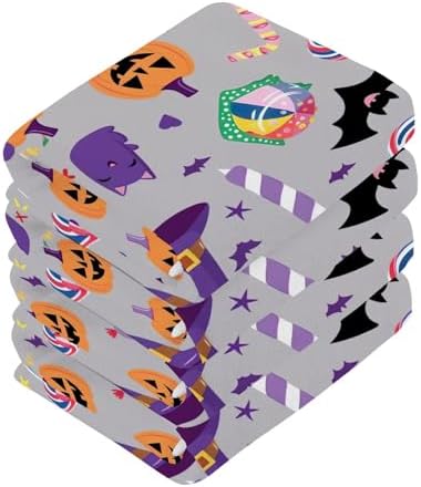 Halloween Pumpkin Face Washcloth Set