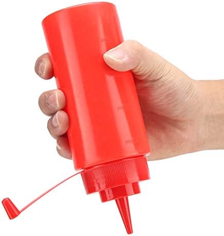 10-Piece 460ml Plastic Squeeze Condiment Bottles Dispense Oil Vinaigrette Crafts Smoothly