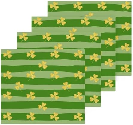 St Patricks Day shamrock washcloths 12x12 inch soft absorbent reusable face towels