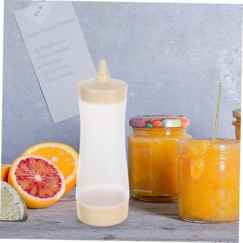 Non-Spill Cream Sauce Bottles by PHENOFICE Easy Squeeze Clean