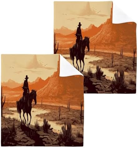YETTASBIN Cowboy Washcloths