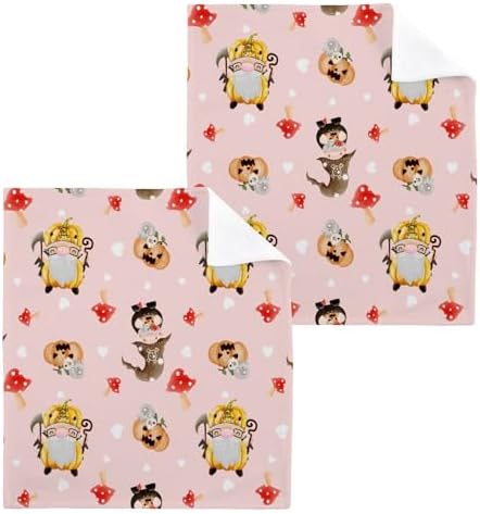 Halloween Gnome Washcloths - Soft Absorbent Reusable Face Towels