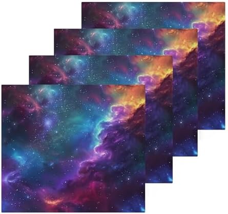 YETTASBIN Galaxy Washcloths 2 Pack Soft Absorbent Towels