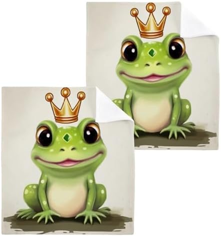 Frog Washcloth Set Soft Cotton for Face Hand