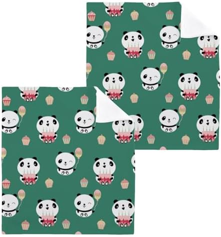 Yetchas Bin Cute Panda Washcloth Set for Baby