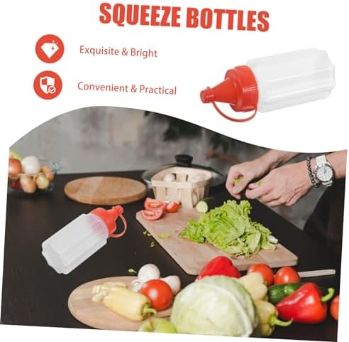 BIUDECO 4-Piece Squeeze Condiment Bottles