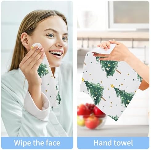 Stunning Christmas Tree Washcloth Set for Your Home and Travel