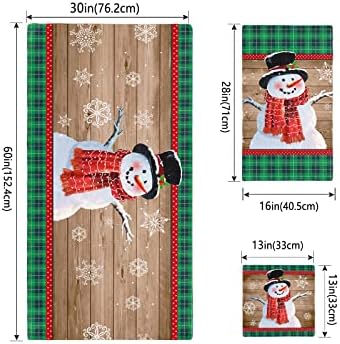 Christmas Snowman Bath Towels Set