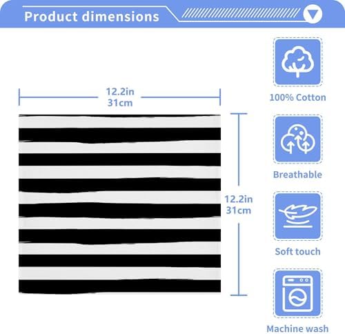 Stripes Washcloths 2 Pack Absorbent Soft Cotton Towels