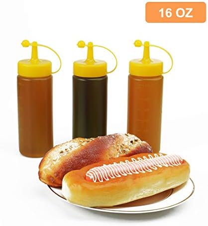 Condiment Squeeze Bottles 16oz Yellow