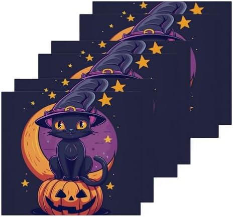 Halloween CAT Washcloth Set Spooky Soft Reusable for Kids Babies