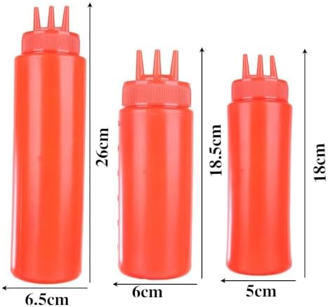 3-Hole Squeeze Bottles for Condiments