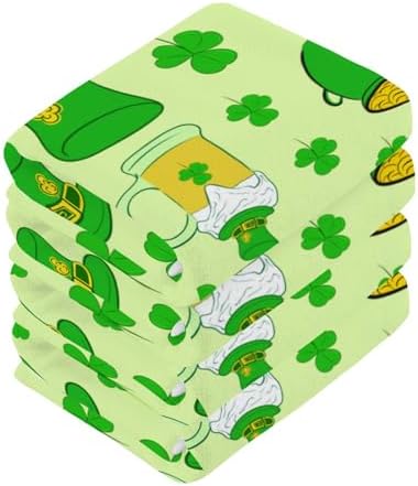 Perfect St Patricks Clover Washcloth Set