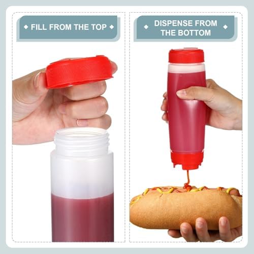 16 oz Inverted Plastic Squeeze Bottles