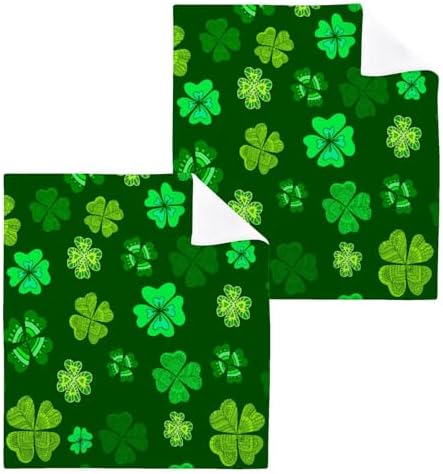 St Patricks Day Washcloths 2 Pack Soft Absorbent Cotton